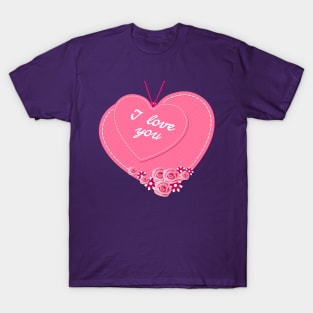 I love you with two hearts T-Shirt